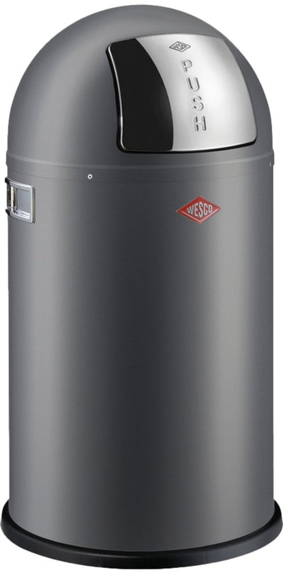 Poubelle junior Wesco pushboy | 22 litres | métal - graphite | poubelle - fabriquée en Allemagne