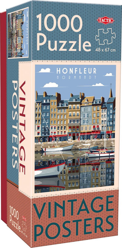 Tactic vintage normandie – puzzle – 1000 pièces – paysage français rustique de style rétro – design épuré et apaisant – qualité scandinave de haute qualité