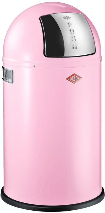 Poubelle junior Wesco pushboy | 22 litres | métal - rose | poubelle - fabriquée en Allemagne