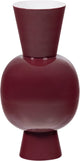 Vase Woood auri 20 cm - métal - rouge vin brillant - 38x20x20