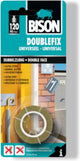 Bison doublefix 1,5 mètres x 19 mm - ruban de montage universel extra fort - pour l'intérieur et l'extérieur - ruban adhésif double face, extra puissant, alternative au perçage à vis, permanent