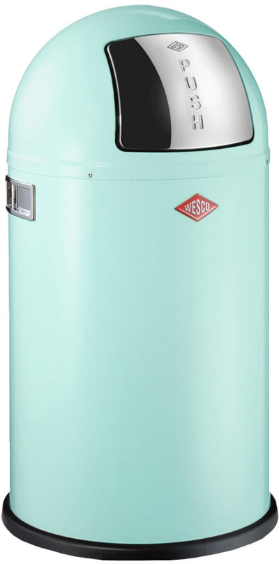 Poubelle junior Wesco pushboy | 22 litres | métal - menthe | poubelle - fabriquée en Allemagne