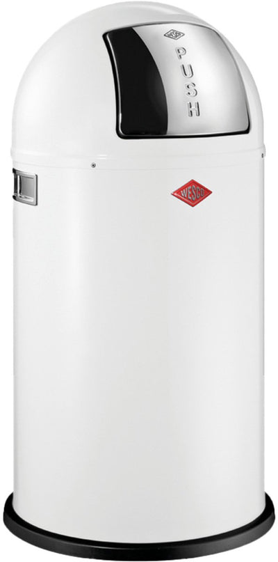 Poubelle pushboy Wesco | 50 litres | métal - blanc | poubelle - fabriquée en Allemagne
