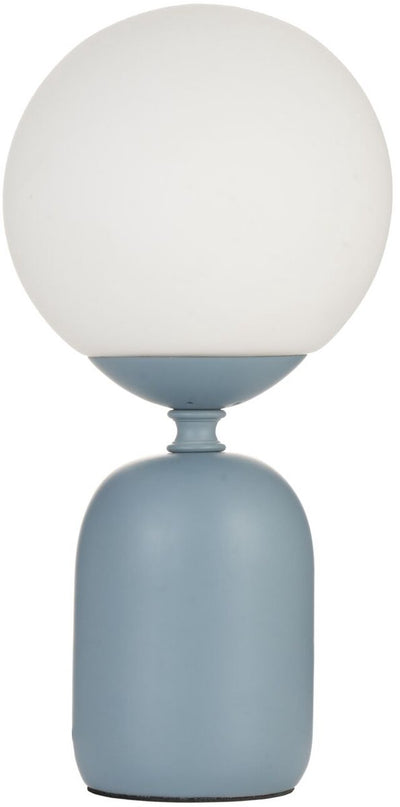 Lampe de table LED Pauleen charme lumineux - E14 - max. 20W - salon, chambre, salle à manger - bleu et blanc