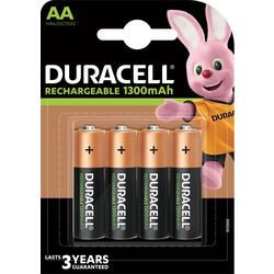 Piles AA rechargeables duracell 1300 mah 4 pièces