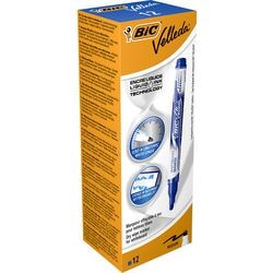 Marqueur pour tableau blanc bic velleda bleu pack 12 pièces
