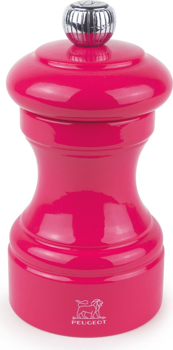 Moulin à poivre bistro Peugeot 10 cm - rose bonbon - bois PEFC