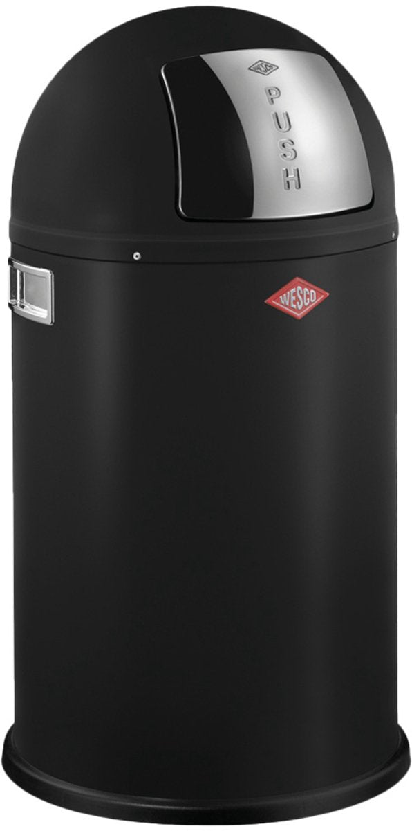 Poubelle junior Wesco pushboy | 22 litres | métal -noir mat | poubelle - fabriquée en Allemagne