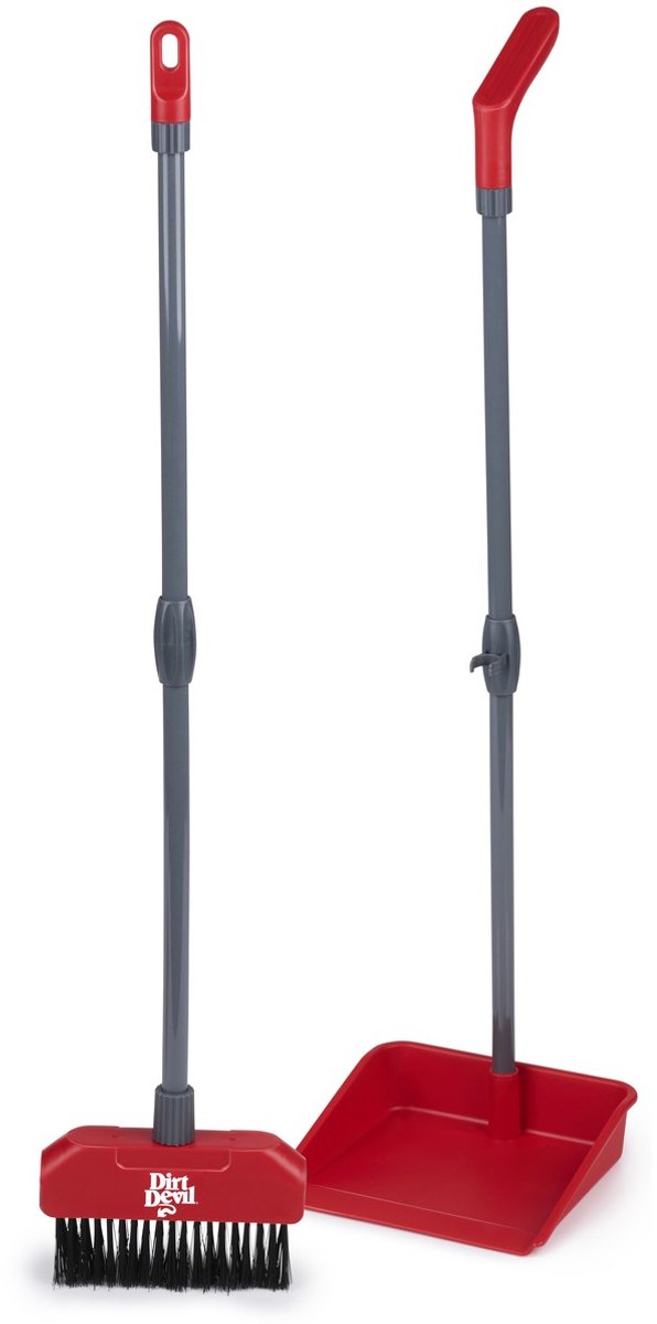 Jouet de nettoyage Dirt Devil – Balai et pelle à poussière avec long manche – Kit de nettoyage 2 pièces pour enfants à partir de 3 ans – Jouets légers et réalistes