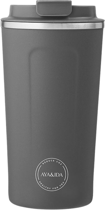 Aya ida aya ida - cup2go - tasse thermos - tasse à café - café à emporter - tasse de voyage - à emporter avec soi - 500ml - gris foncé