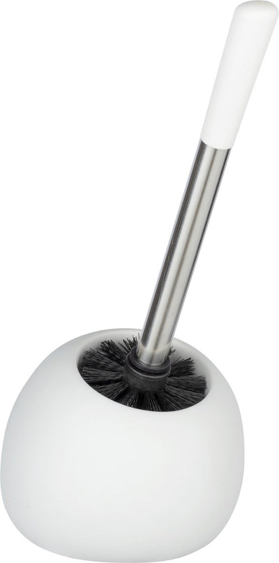 Wenko porte-brosse de toilette polaris céramique blanc mat - brosse de toilette avec support - brosse de toilette avec support autoportante