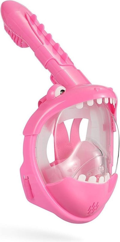 Masque de plongée en crocodile Atlantis - tuba - lunettes de plongée - ensemble de tuba - masque complet - enfants - rose