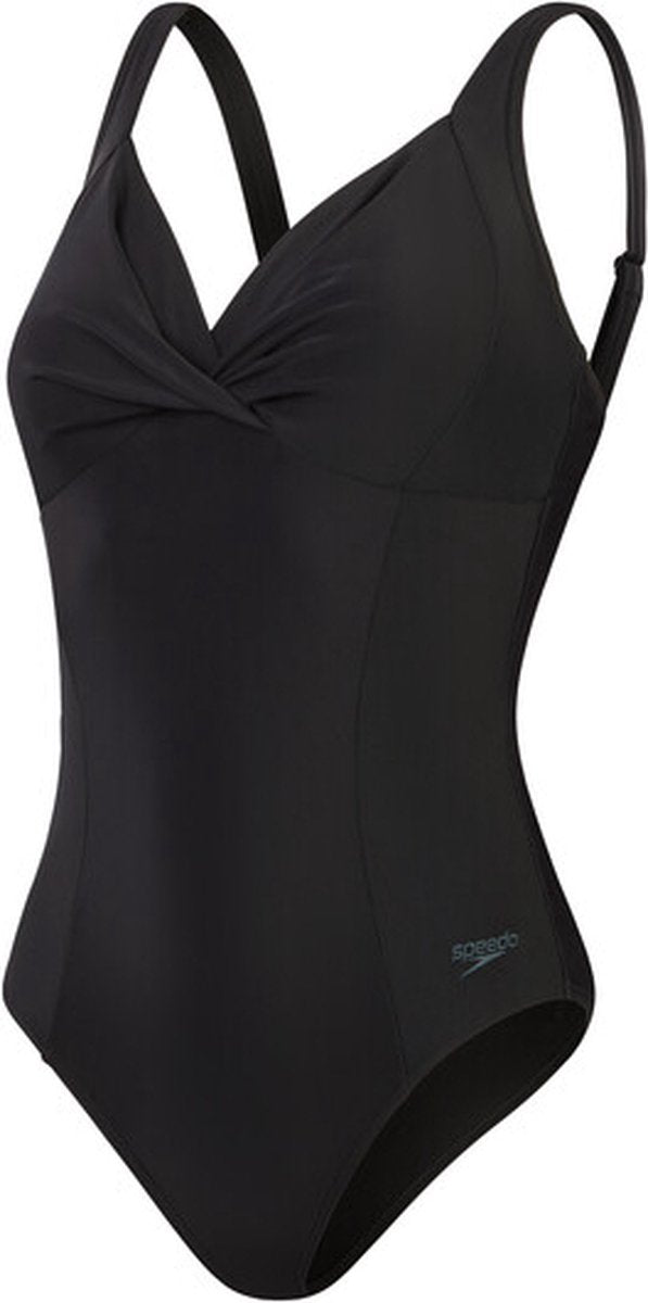 Maillot de bain 1 pièce de sport femme shaper noeud croisé Speedo - noir