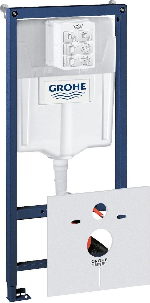 Réservoir encastrable Grohe Rapid SL - pour toilettes suspendues - avec kit de fixation murale et d'isolation phonique