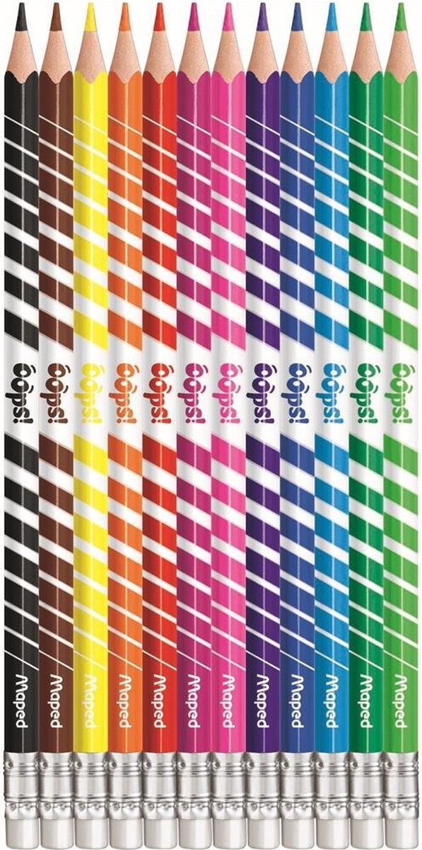 Maped office maped color'peps crayons de couleur effaçables 12 pièces