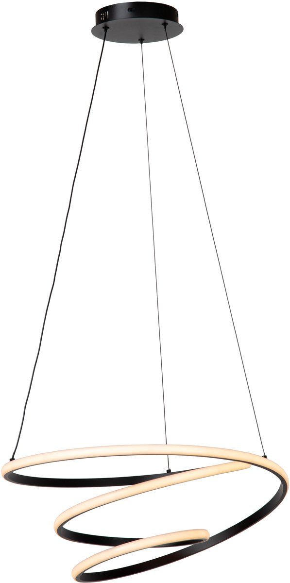 Lucide espiral - suspension - LED dimmable - CCT - 1x40W 2700K 4000K - noir | essentiel
