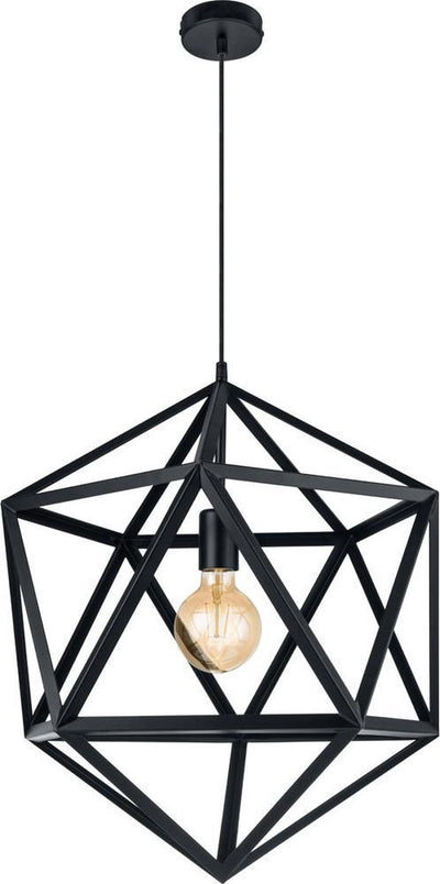 Lampe à suspension Eglo Emblemont - e27 - ø 46 cm - acier - noir