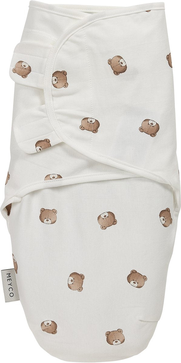 Couverture d'emmaillotage Meyco pour bébé ours - multicolore - 0-3 mois - 1,0 tog