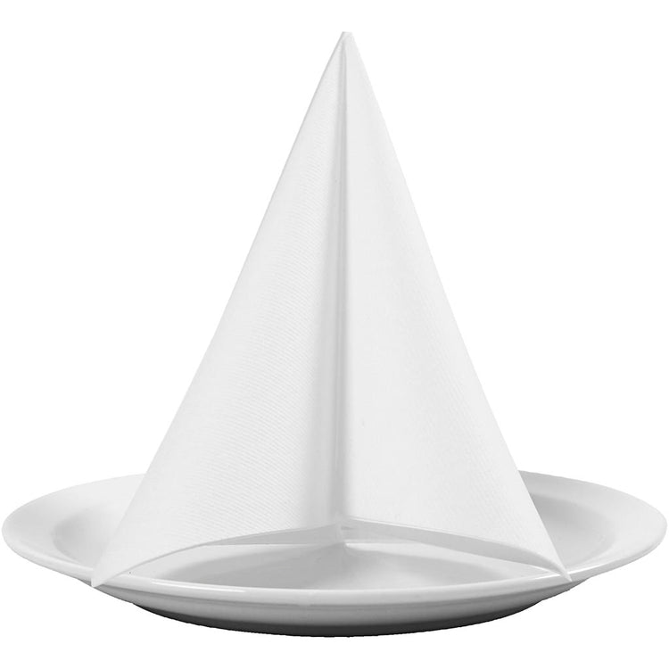 Serviettes Creativ company, format 40x40 cm, 60 gr, blanches, 20 pièces 1 boîte
