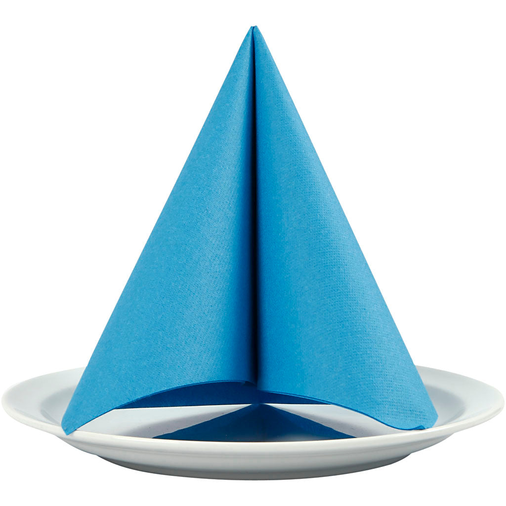 Serviettes Creativ company, dim. 40x40 cm, 60 gr, turquoise, 20 pièces 1 boîte