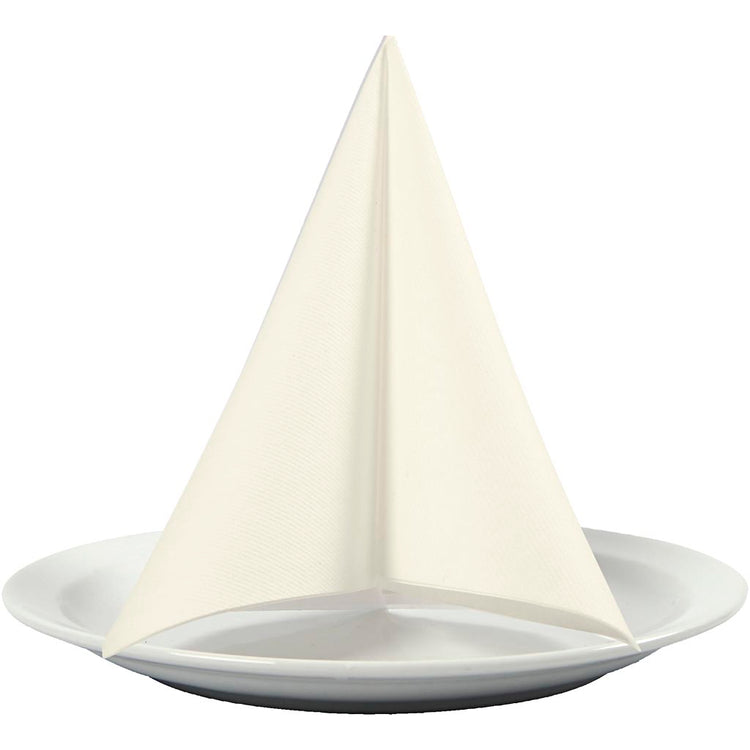 Serviettes Creativ company, format 40x40 cm, 60 gr, blanc cassé, 20 pièces 1 boîte