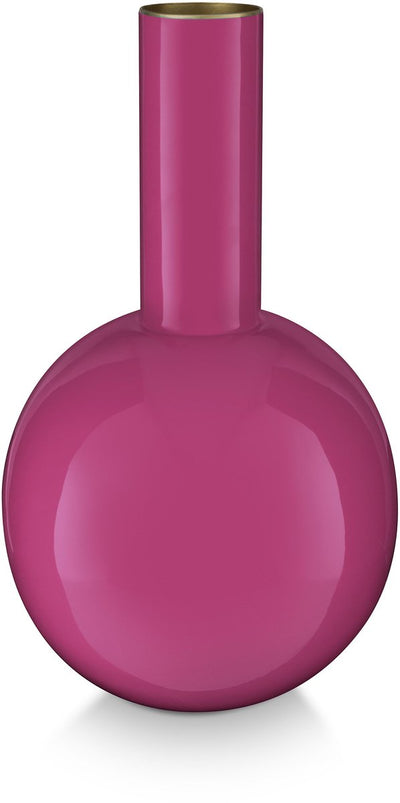 Pip studio - vase à fleurs - accessoires pour la maison - vase rose - métal - 15x26cm