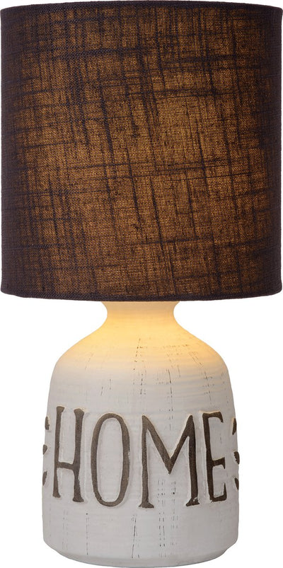 Lucide cosby - lampe de table - ø 16,5 cm - 1xe14 - blanc - japandi