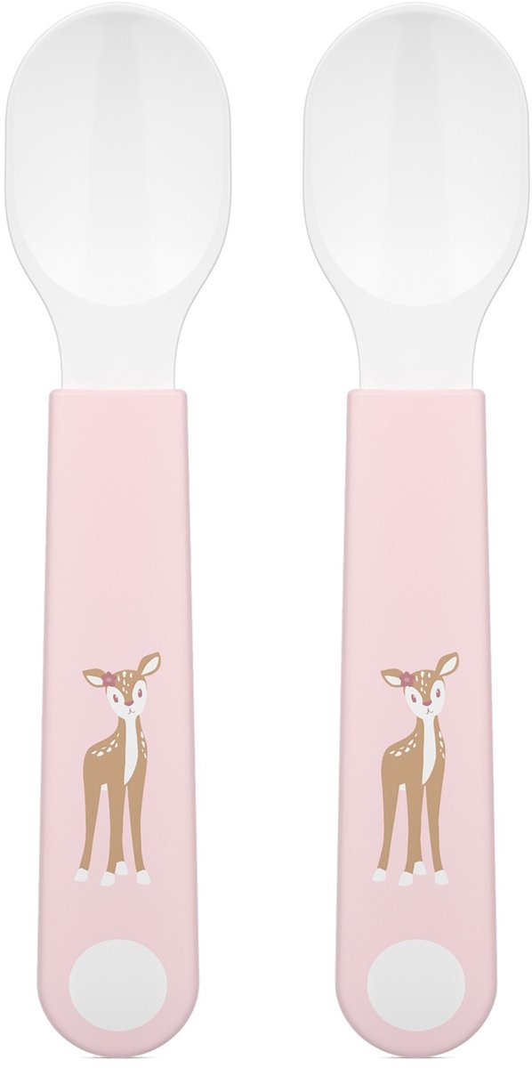 Mepal mio cuillère d'entraînement Little Dutch - lot de 2 - bonne prise en main - vaisselle pour enfants - jardin féérique