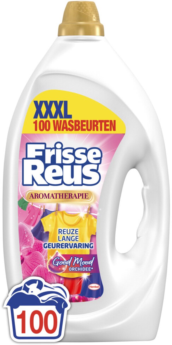 Orchidée gel géante fraîche - lessive liquide - lessive colorée - expérience parfumée fraîche - 100 lavages - emballage vrac