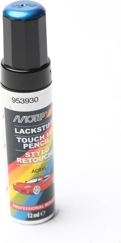 Motip 953930 - stylo peinture automobile - bleu métallisé - 12 ml