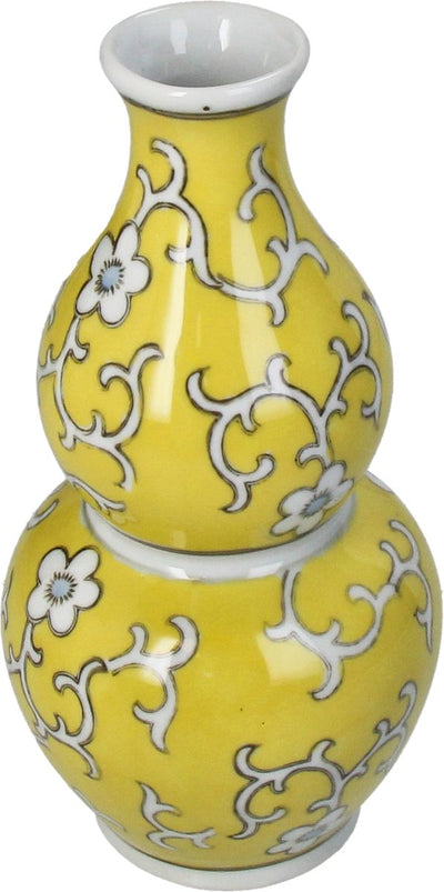Vase collection Hd porcelaine jaune 10x10x20,5cm