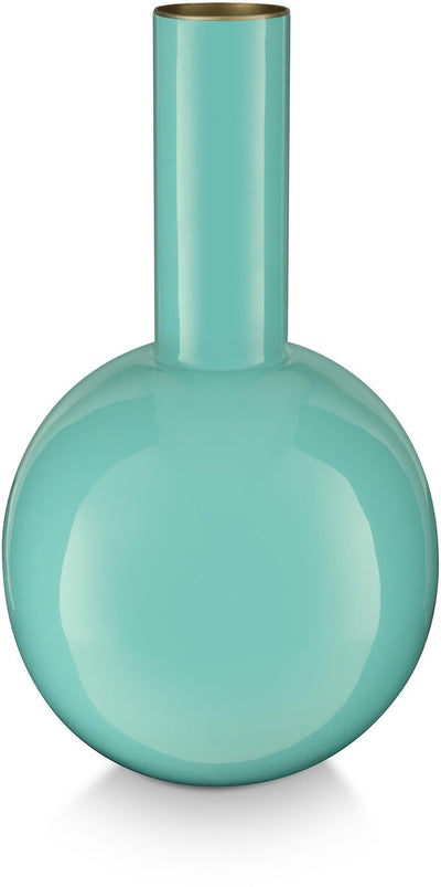 Pip studio - vase à fleurs - accessoires pour la maison - vase bleu - métal - 15x26cm