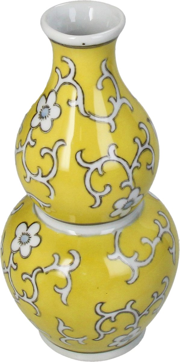 Vase collection Hd porcelaine jaune 10x10x20,5cm