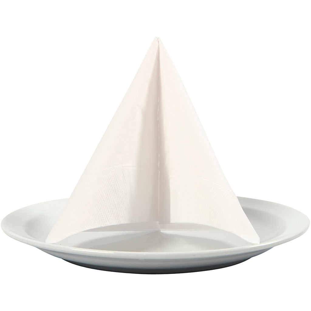 Serviettes Creativ company, taille 33x33 cm, blanches, 20 pièces 1 boîte
