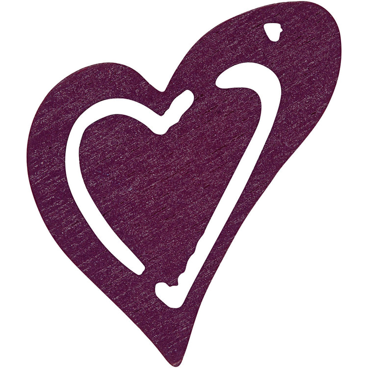 Coeur d'entreprise Creativ, dimension 25x22 mm, épaisseur 1,7 mm, violet foncé, 20 pièces 1 boîte