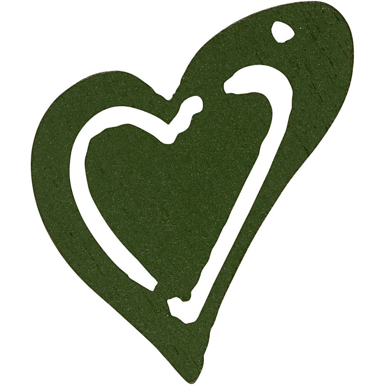 Coeur d'entreprise Creativ, dimension 25x22 mm, épaisseur 1,7 mm, vert foncé, 20 pièces 1 boîte