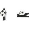 Cheville Creativ Company avec ballon de football, taille 14x25 mm, épaisseur 12 mm, noir, 10 pièces 1 boîte