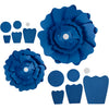 Creativ company fleurs en papier, d 15+25 cm, 230 gr, bleu, 2 pièces 1 boîte