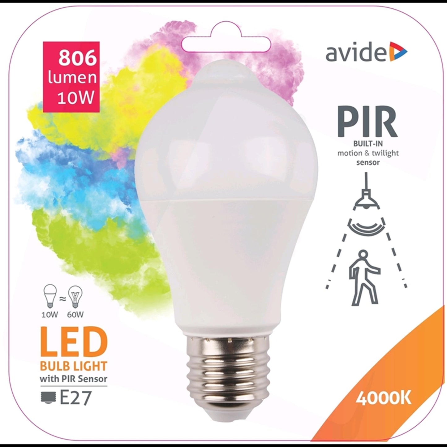 Avide détecteur de mouvement LED intelligent 806 lm