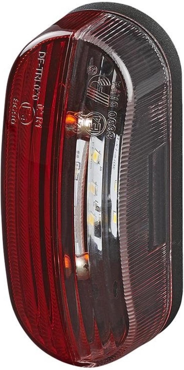 Feu de position Proplus - LED - rouge blanc - droit - 98 x 42 mm - 12v