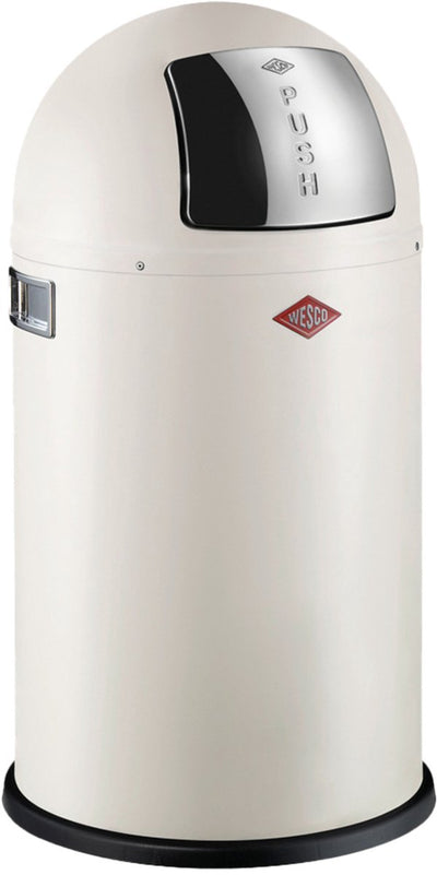 Poubelle junior Wesco pushboy | 22 litres | métal - sable mat | poubelle - fabriquée en Allemagne