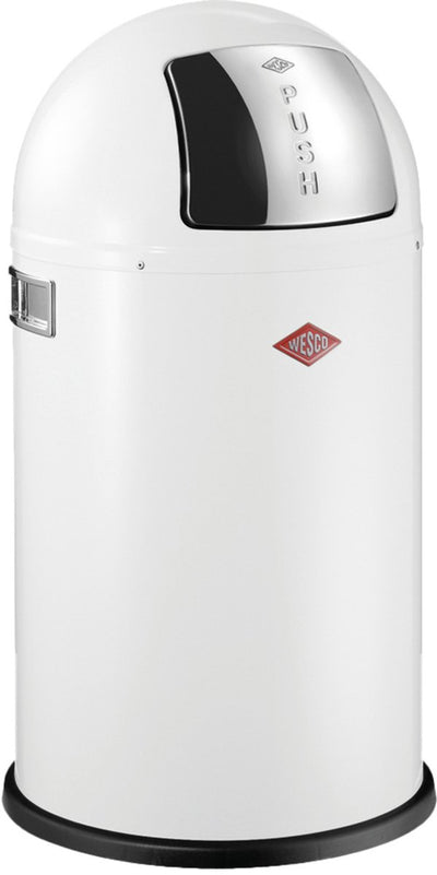 Poubelle junior Wesco pushboy | 22 litres | métal - blanc | poubelle - fabriquée en Allemagne