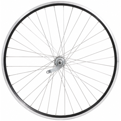 Roue arrière 28 1 4 pouces - moyeu de frein favori - jante zac2000 (noir argent)