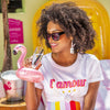 Dreamscape | Holder de tasse gonflable en or rosé Flamingo