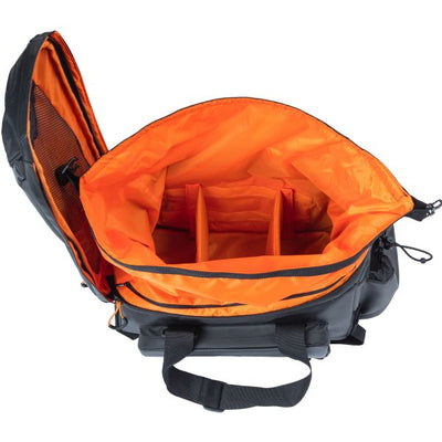 Basil Miles XL Pro Luggage Menace Sac, noir orange, étanche, 9-36L, adapté aux vélos électriques