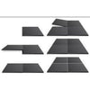 Carreaux de sol en PVC 50x50x1 chaque noir