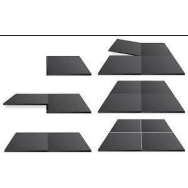 Carreaux de sol en PVC 50x50x1 chaque noir