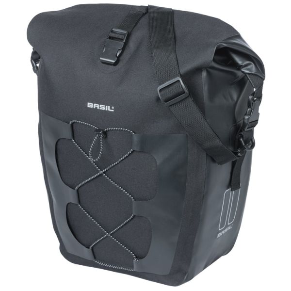 Basil sac unique navigateur étanche l mik 25-31l 14 x 26 x 42 cm - noir