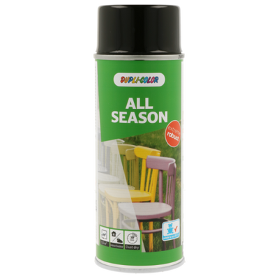 Peinture en aérosol Dupli-color RAL-9005 - 400 ml toutes saisons noir de jais, brillant