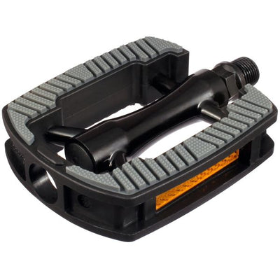 Marwi Pedal Set SP-821 avec maison en aluminium anti-glissade noir brillant avec incrustation grise (emballage d'atelier)